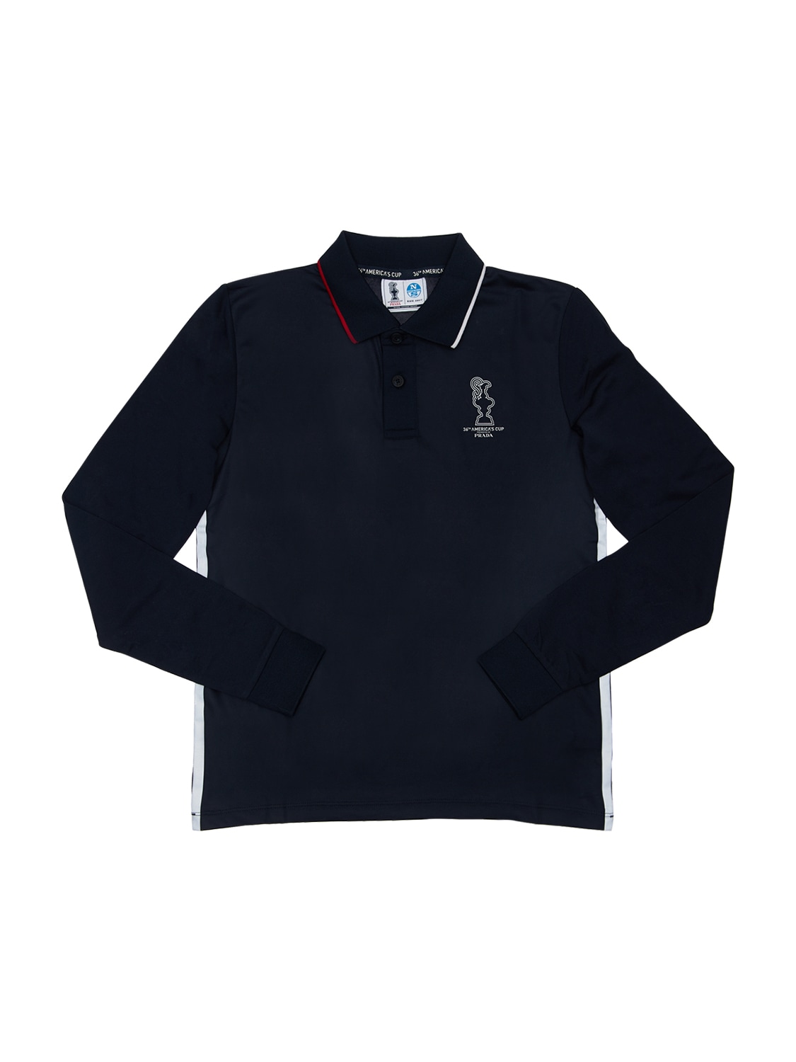 North Sails Kids' Recycled L/s Polo Shirt In Navy