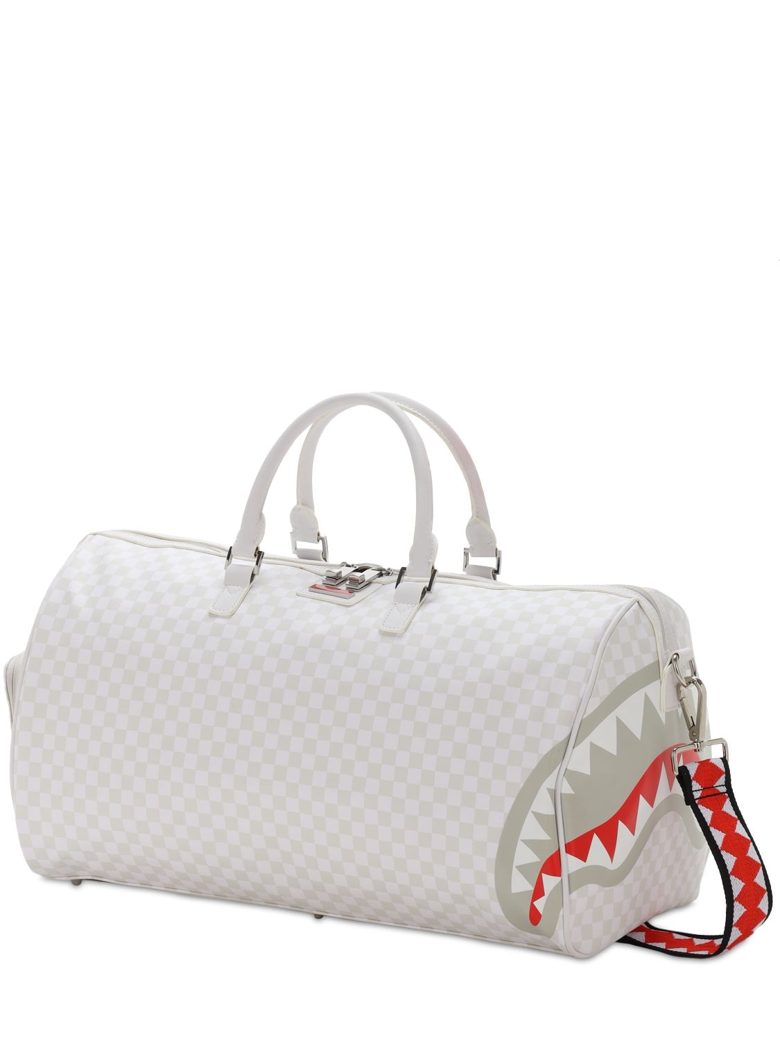 Sprayground Sharks In Paris Mean & Clean Duffle Bag in White for Men