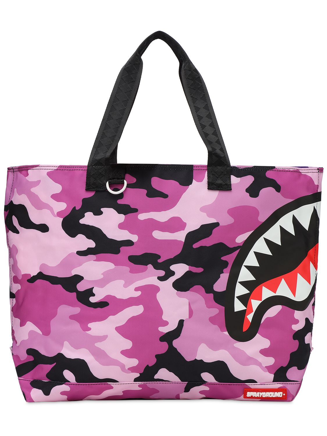 Sprayground Split Camo Beach Tote Bag In Pink,multi