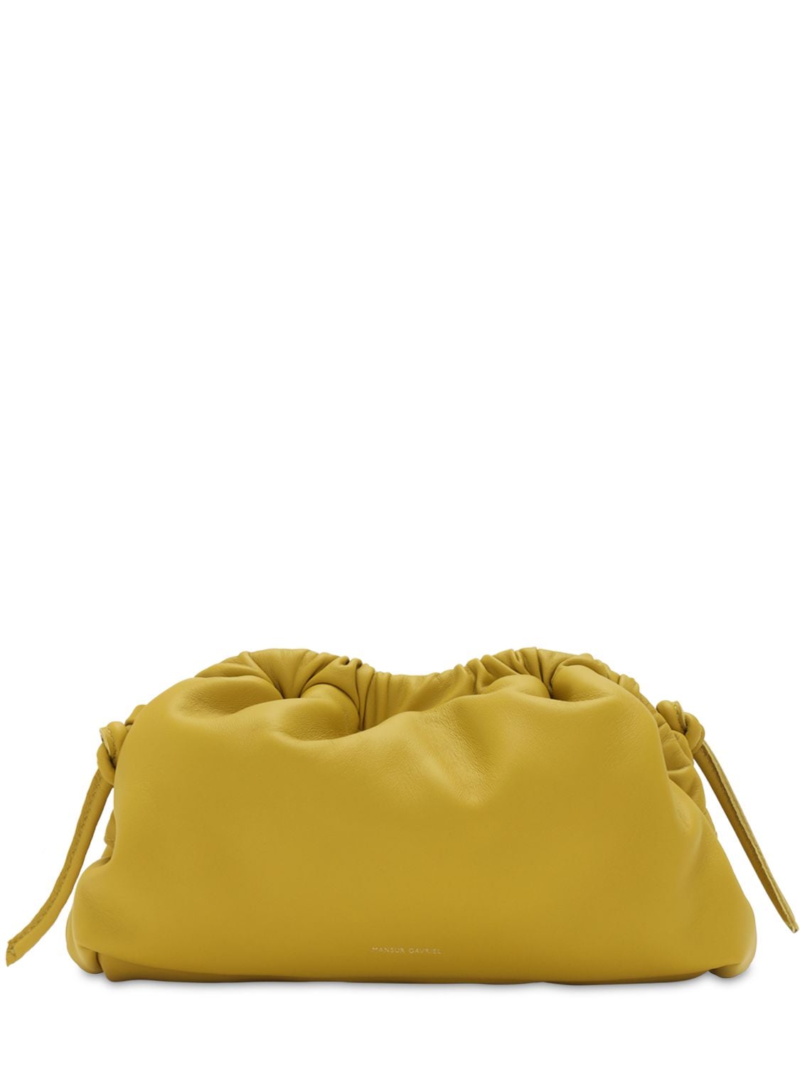 Mansur Gavriel Mini Cloud Leather Clutch In Yellow | ModeSens
