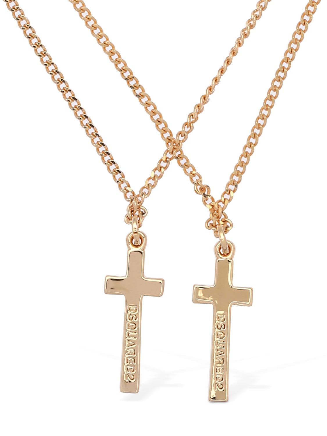 DSQUARED2 Jesus Double Chain Necklace