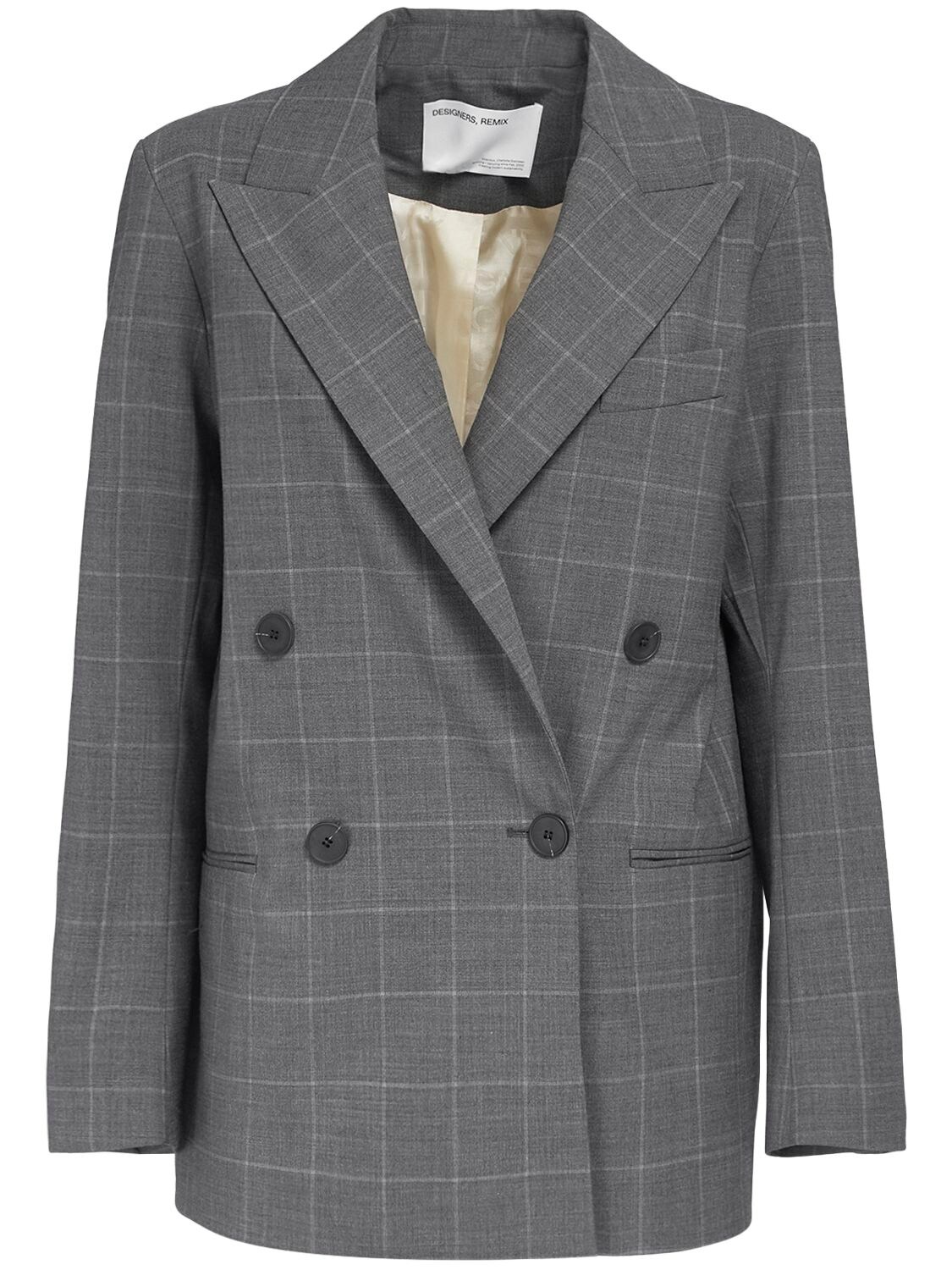 Aja Double Breasted Wool Blend Blazer