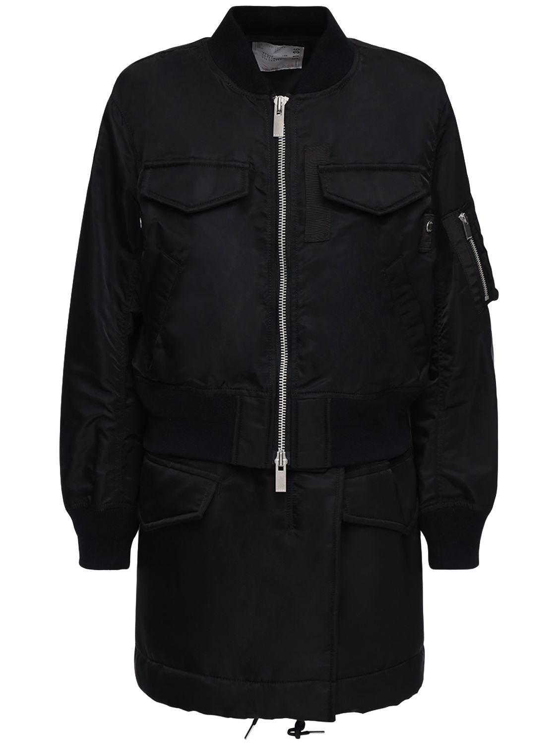 sacai nylon twill coat