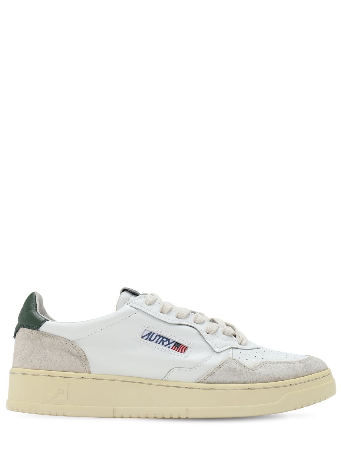 AUTRY Leather & Suede Low Sneakers from LUISAVIAROMA.COM | Daily Mail