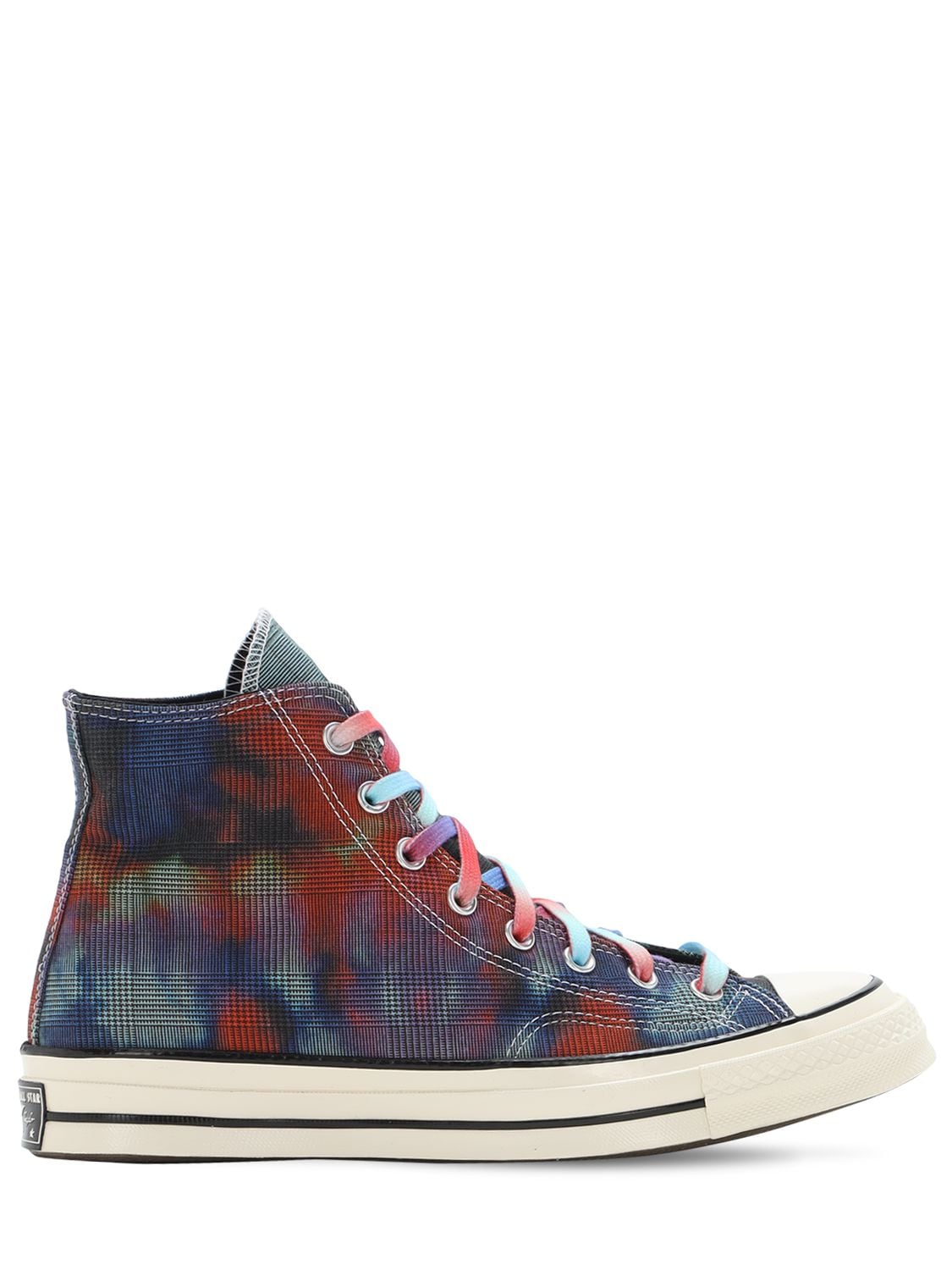 plaid high top sneakers