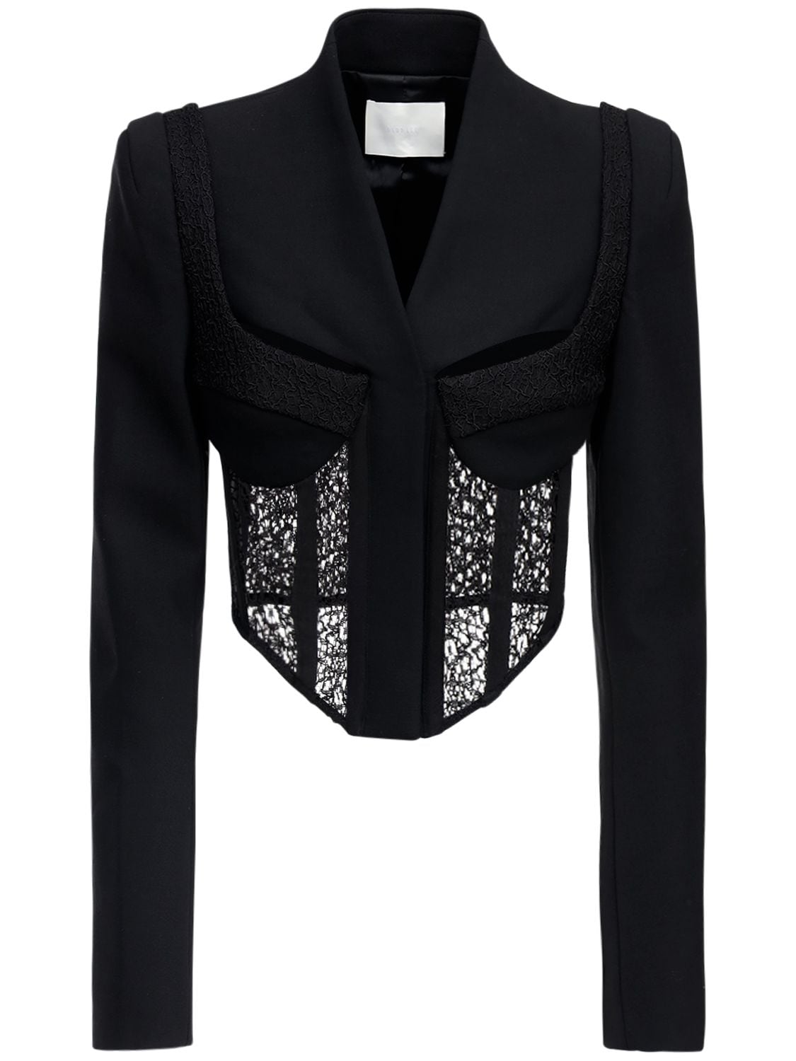 DION LEE TAILORED WOOL CORSET JACKET W/LACE,72IXYP007-QKXBQ0S1