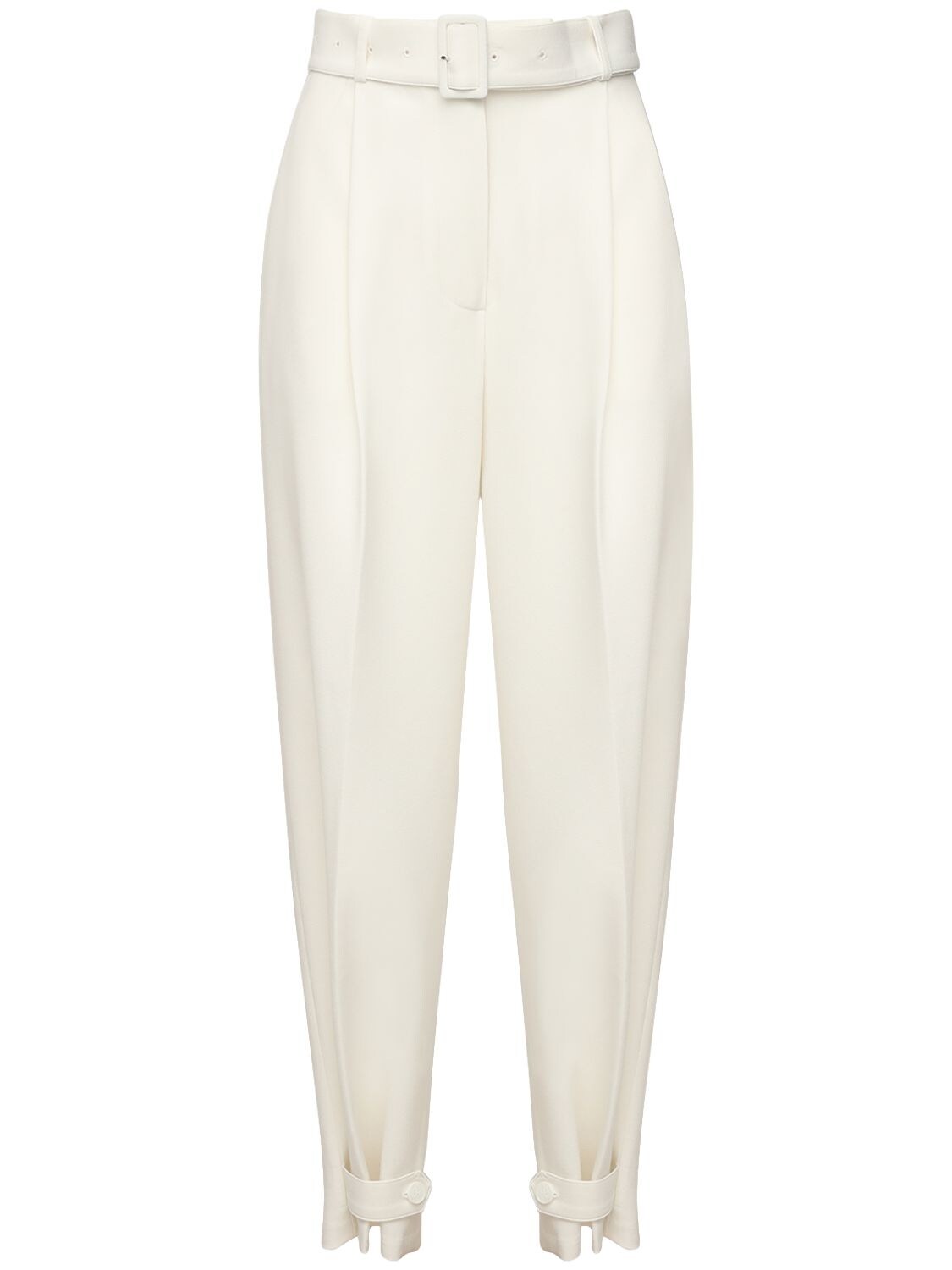 The Frankie Shop Elvira Crepe Straight Pants In White