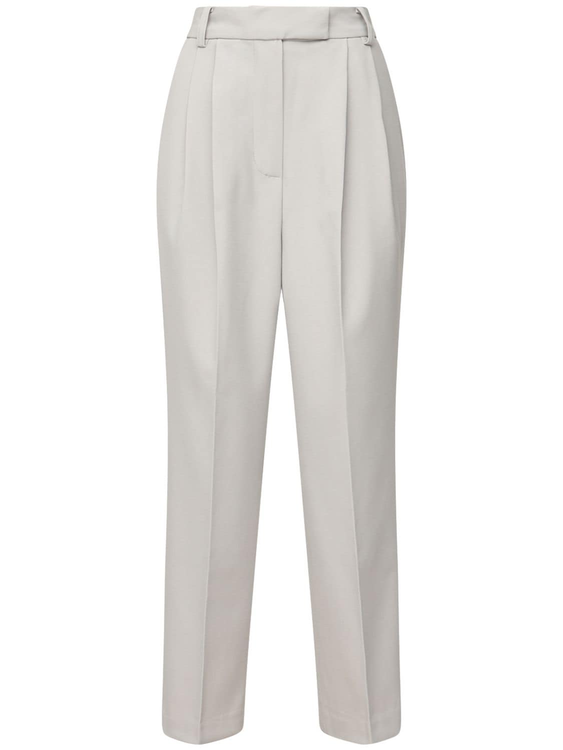 The Frankie Shop Bea Twill Straight Pants In Grey