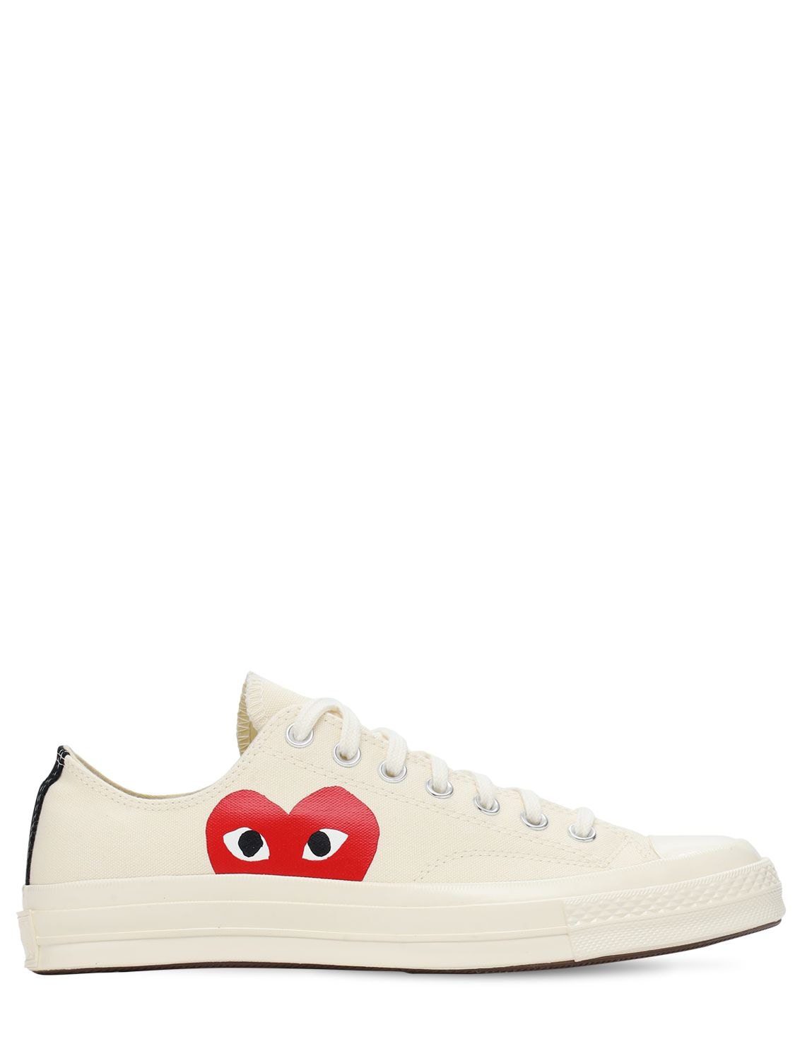 Comme Des Garçons Play Play Converse Cotton Low Sneakers In Off-white