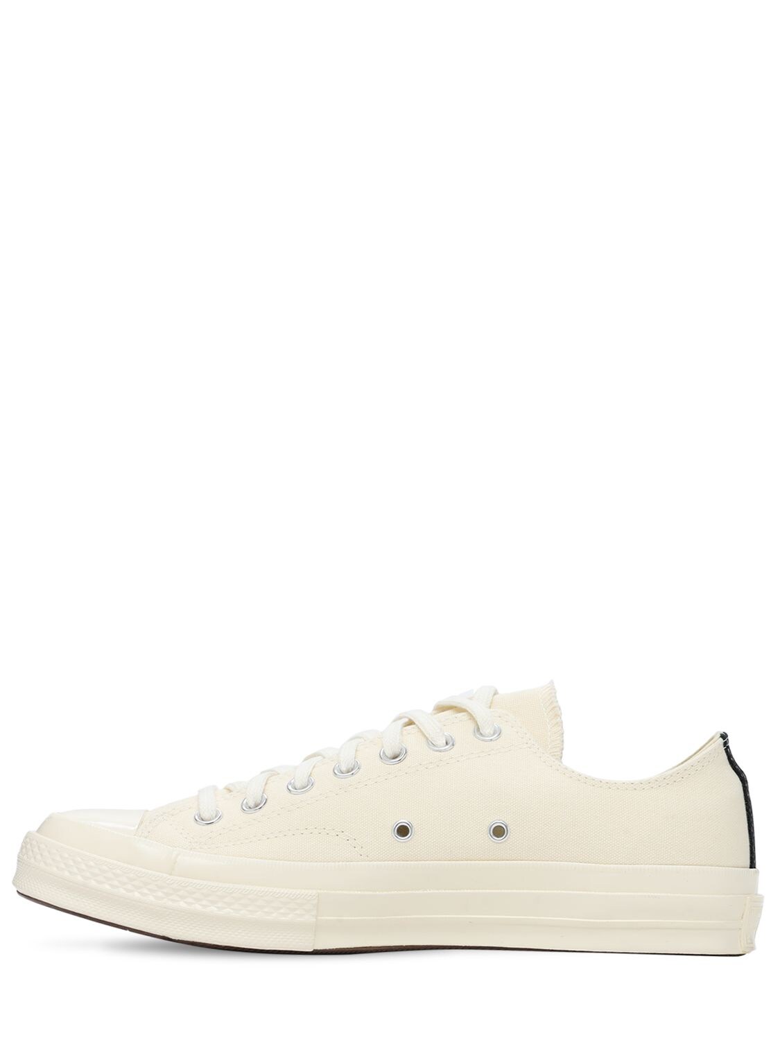 Shop Comme Des Garçons Play Play Converse Cotton Low Sneakers In Off-white