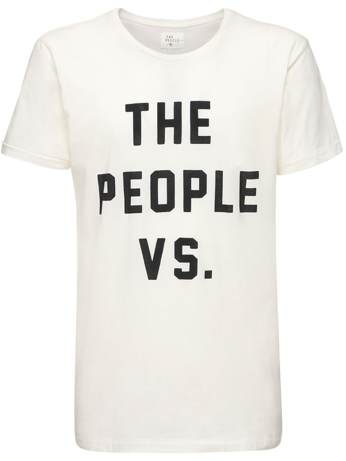 The People Vs Logo Moth Printed Cotton T-shirt In White