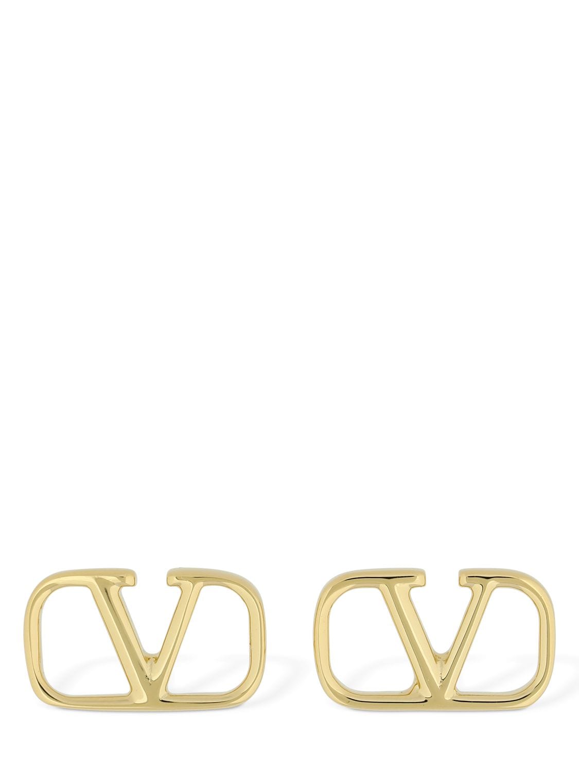 Valentino Garavani 1.5cm V Logo Stud Earrings In Gold