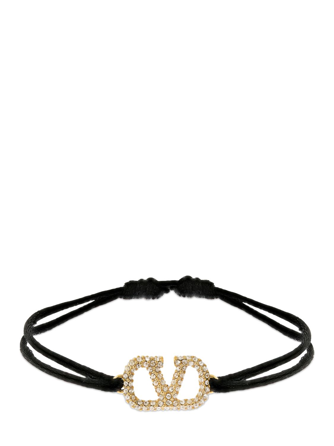 Schmales Armband Mit Kristallen & Signature-v-logo