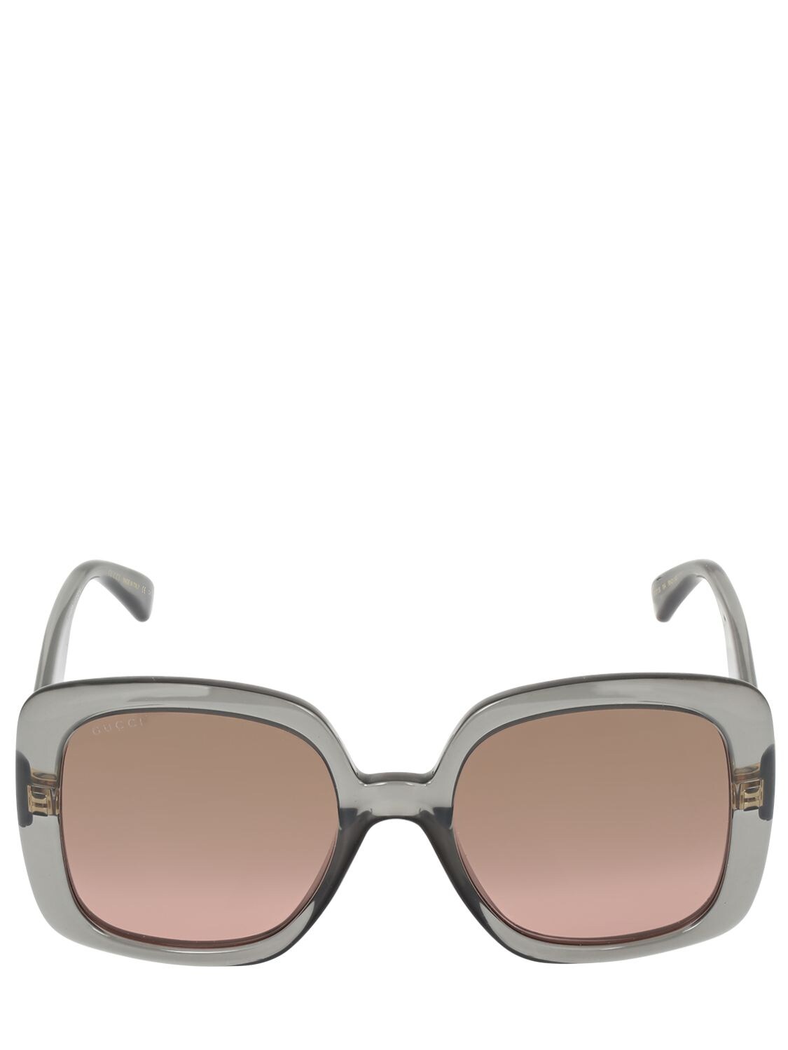 Gucci Gg0713s Gg Pop Squared Sunglasses In Grey,brown