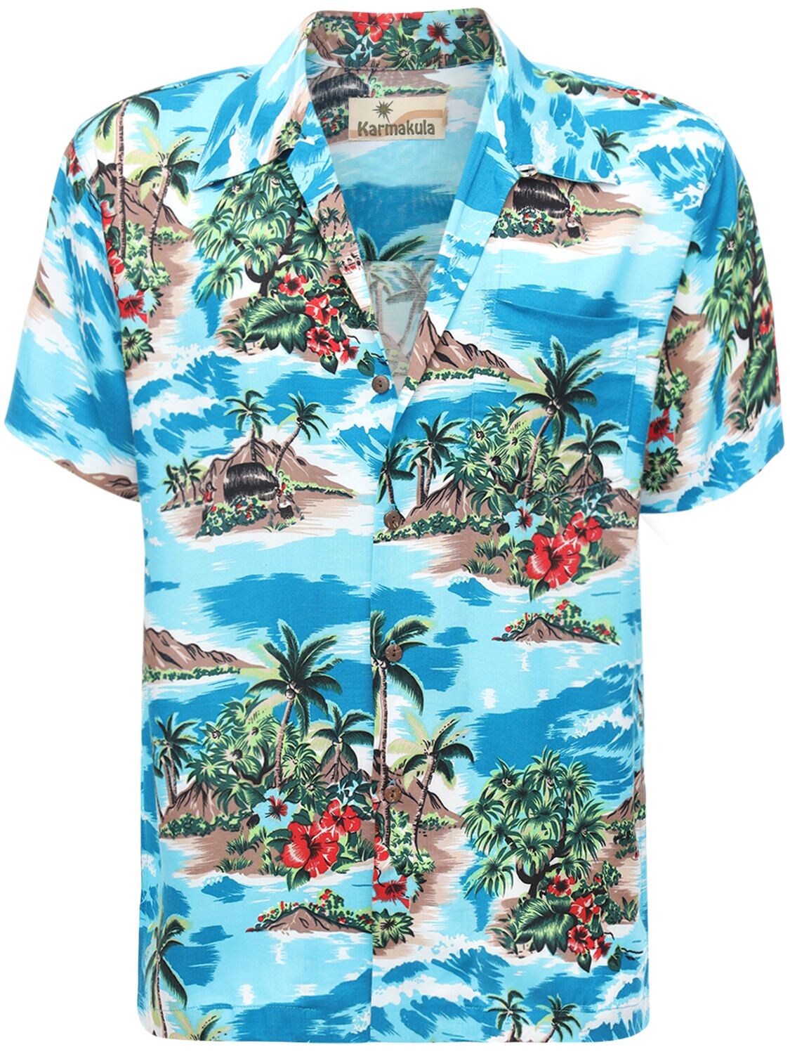 Palm Island Printed Hawaiian Shirt