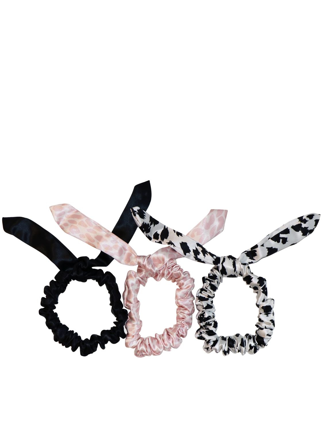 Image of Silk The Bunny Set Of 3 Silk Scrunchies