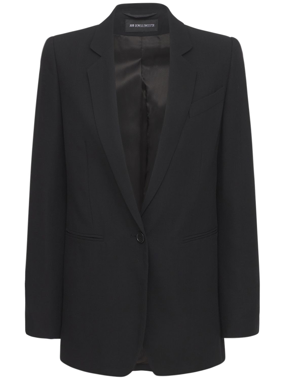 Ann Demeulemeester Tailored Wool Jacket In Black
