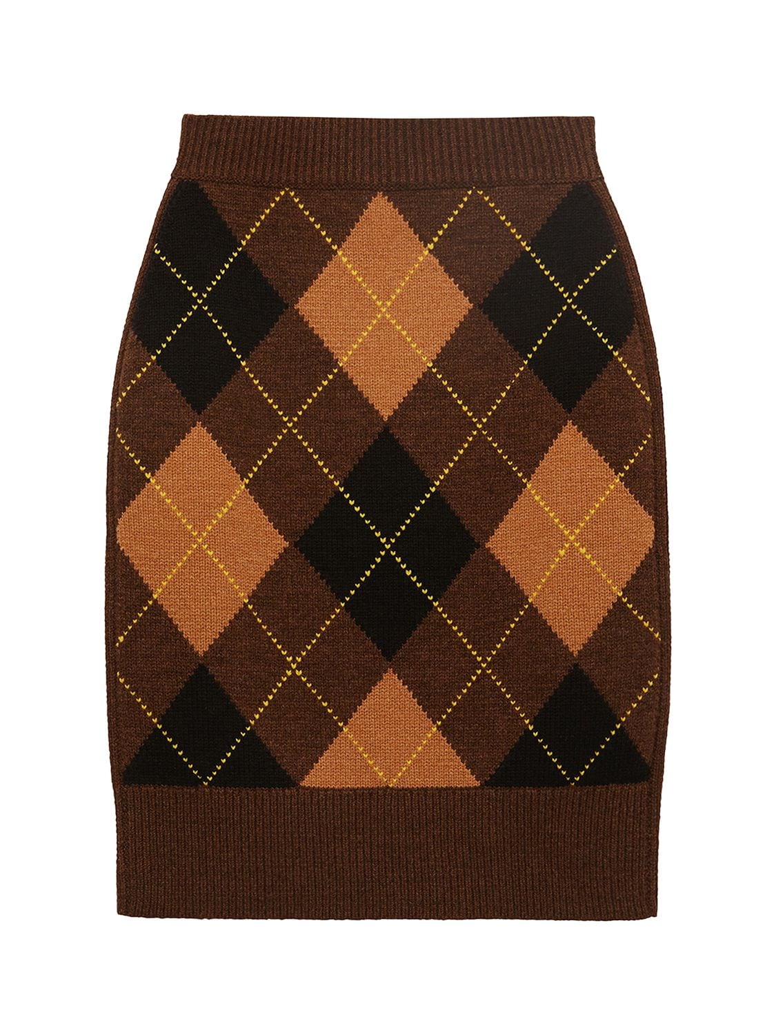 BURBERRY “AYLA”羊毛&羊绒针织半身裙,73I040093-QTM0NZU1