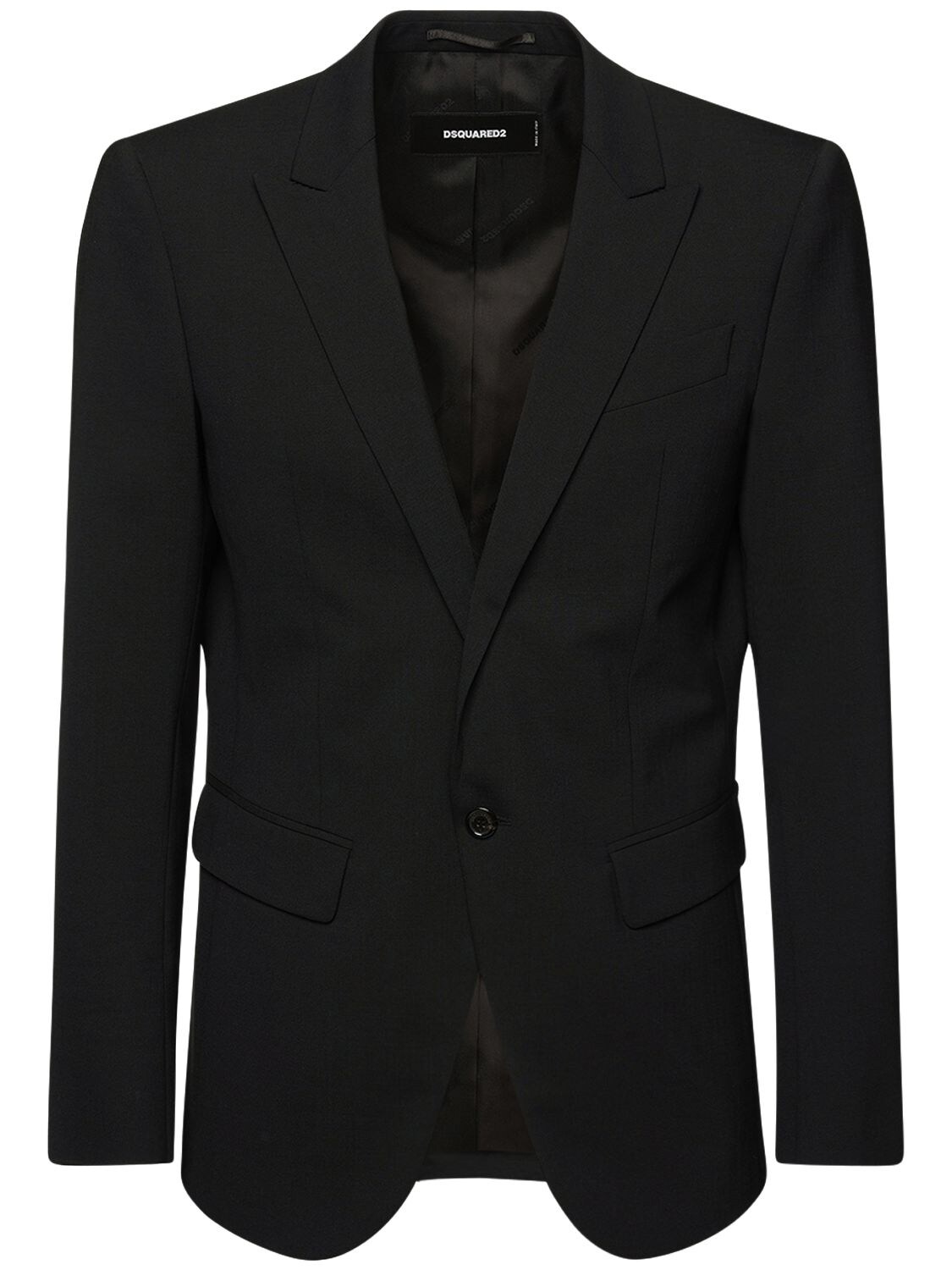 Dsquared2 Berlin Stretch Virgin Wool Suit In Black