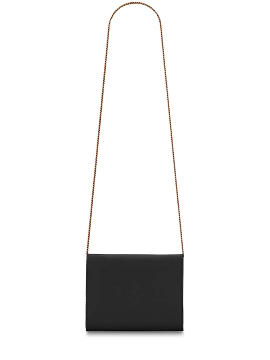 Shop Saint Laurent Medium Sunset Leather Shoulder Bag In Black