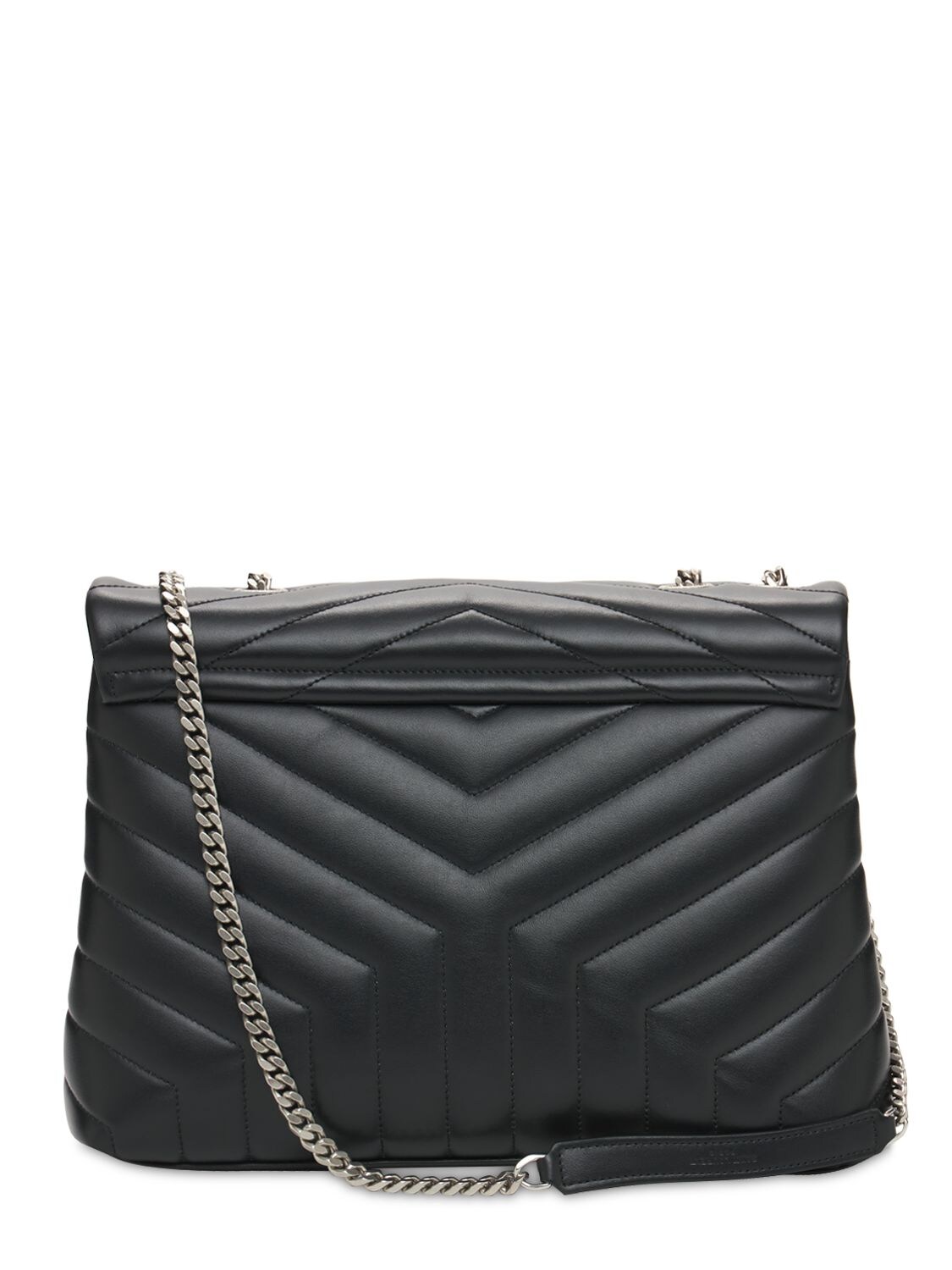 Shop Saint Laurent Medium Loulou Y-quilted Leather Bag In Nero,nero