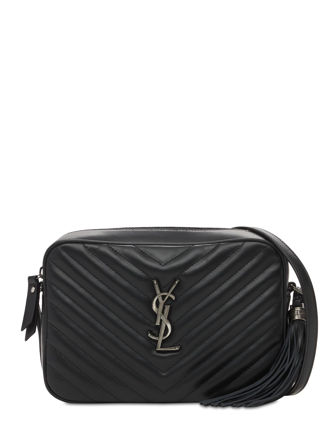 Saint Laurent Lou Quilted Leather Camera Bag In Black