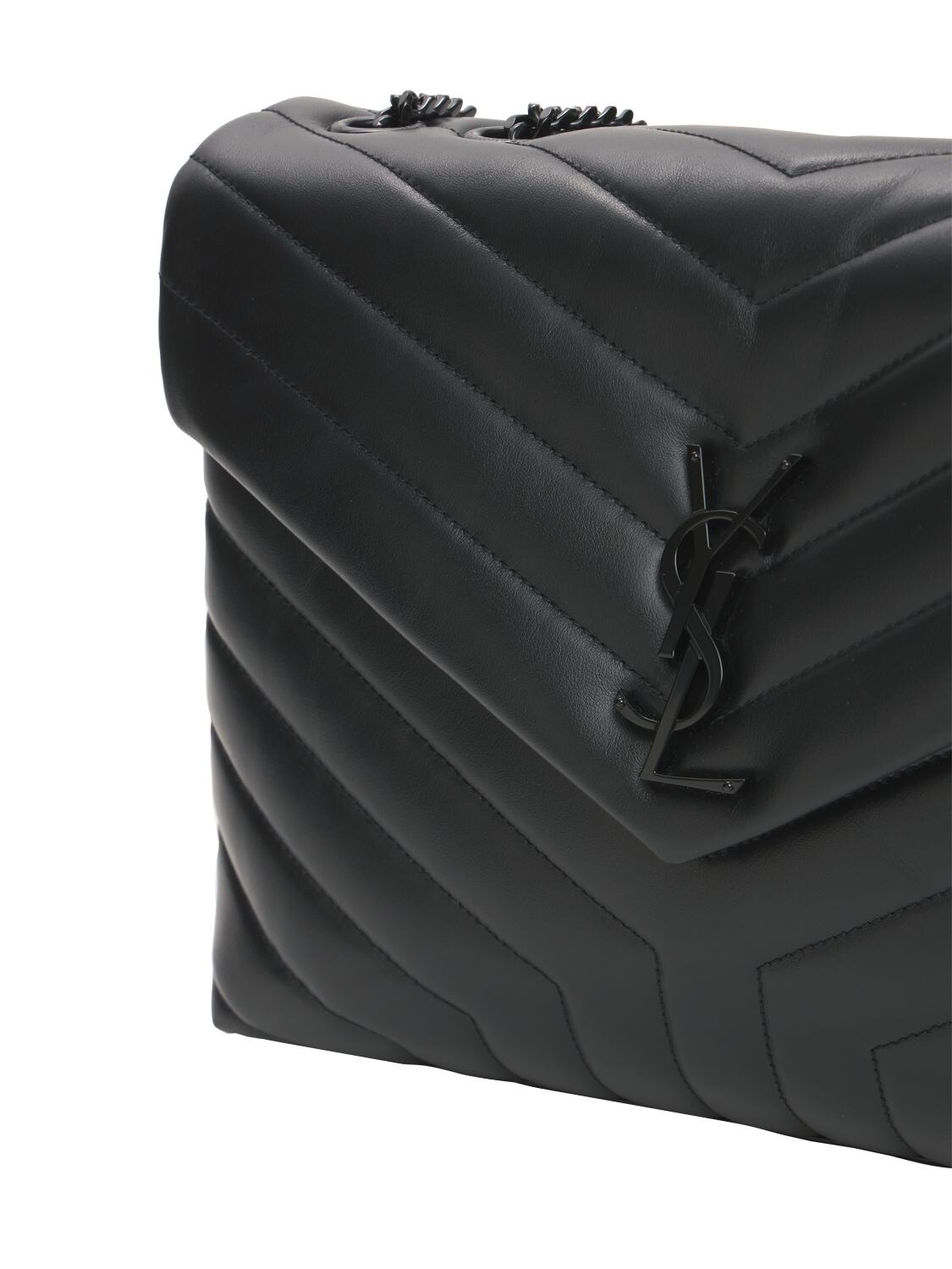 Shop Saint Laurent Medium Loulou Y-quilted Leather Bag In Nero,nero