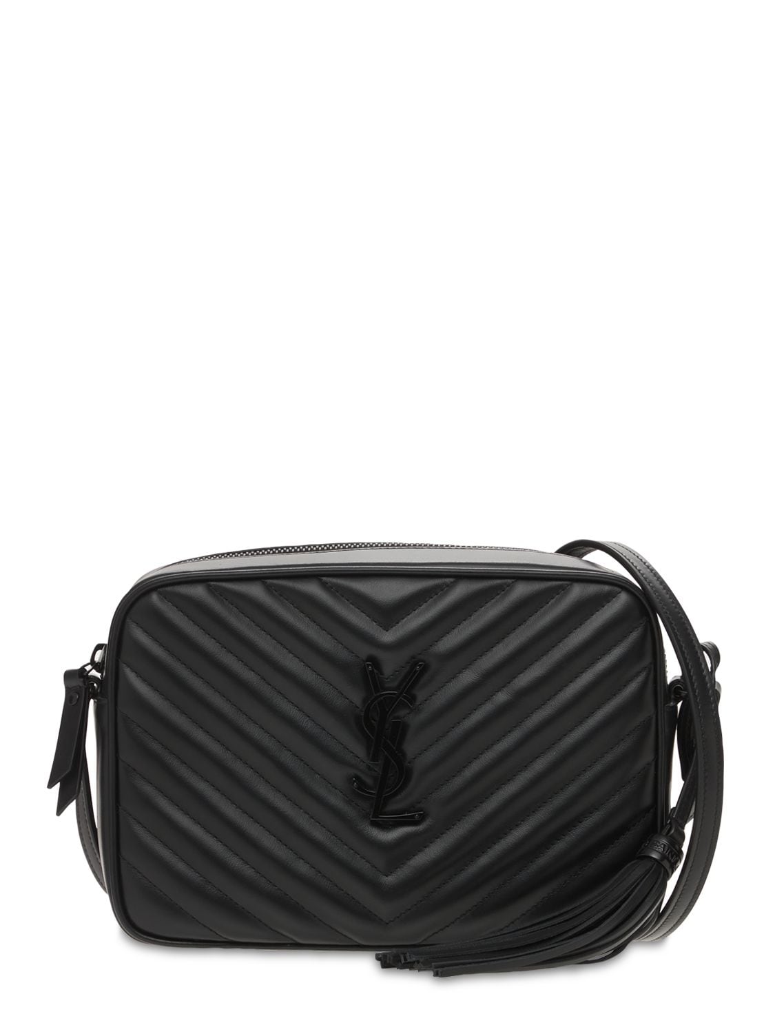 Saint Laurent Lou Quilted Leather Camera Bag In Black