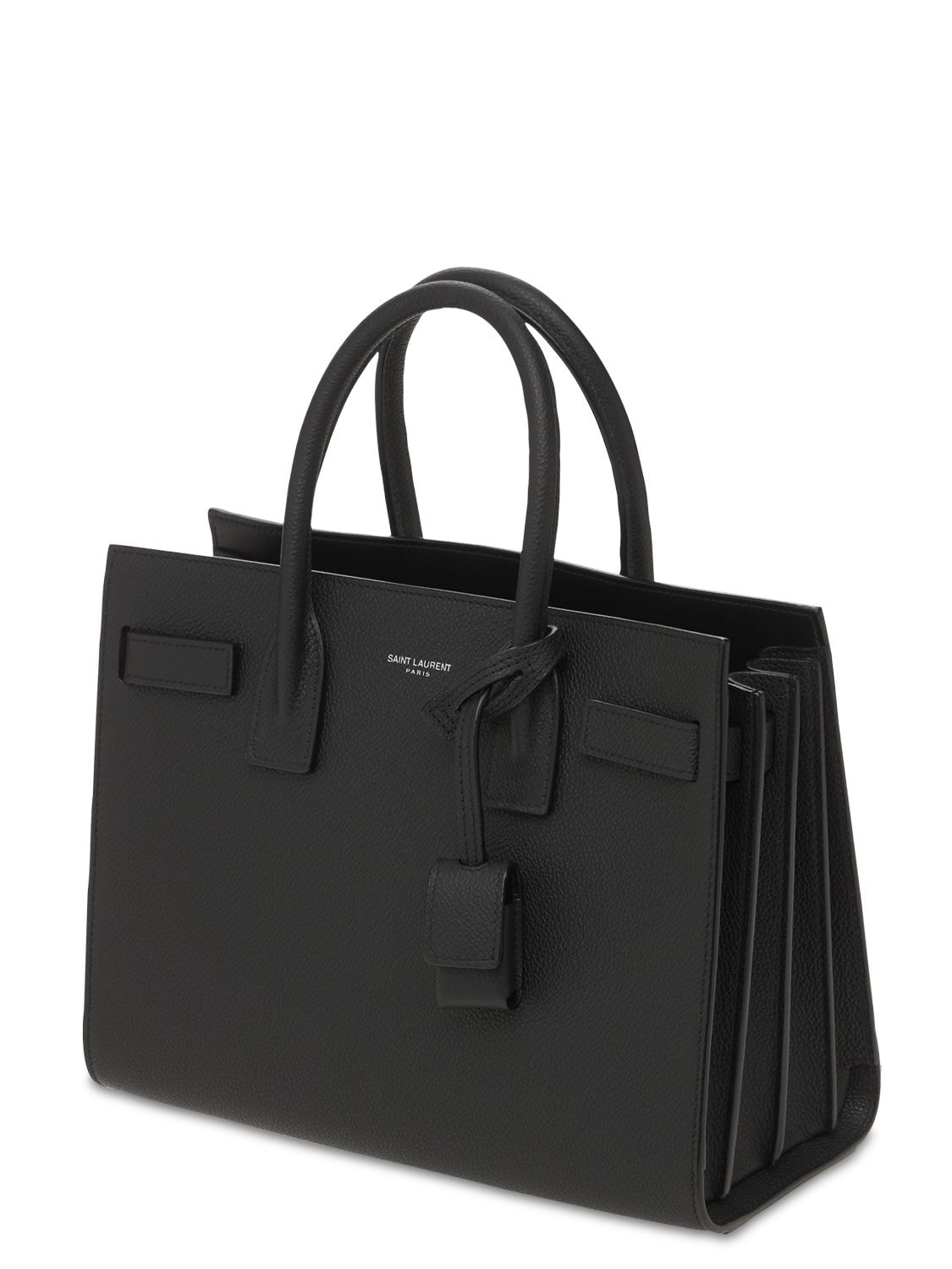 Shop Saint Laurent Baby Sac De Jour Grained Leather Bag In Nero,nero