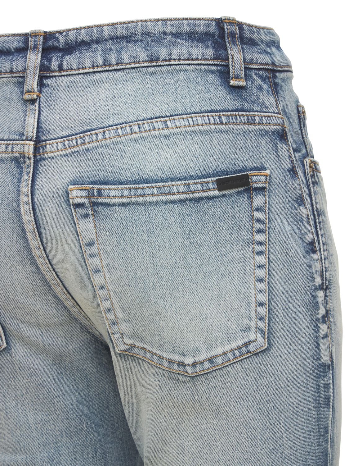 Shop Saint Laurent Skinny Cotton Denim Jeans