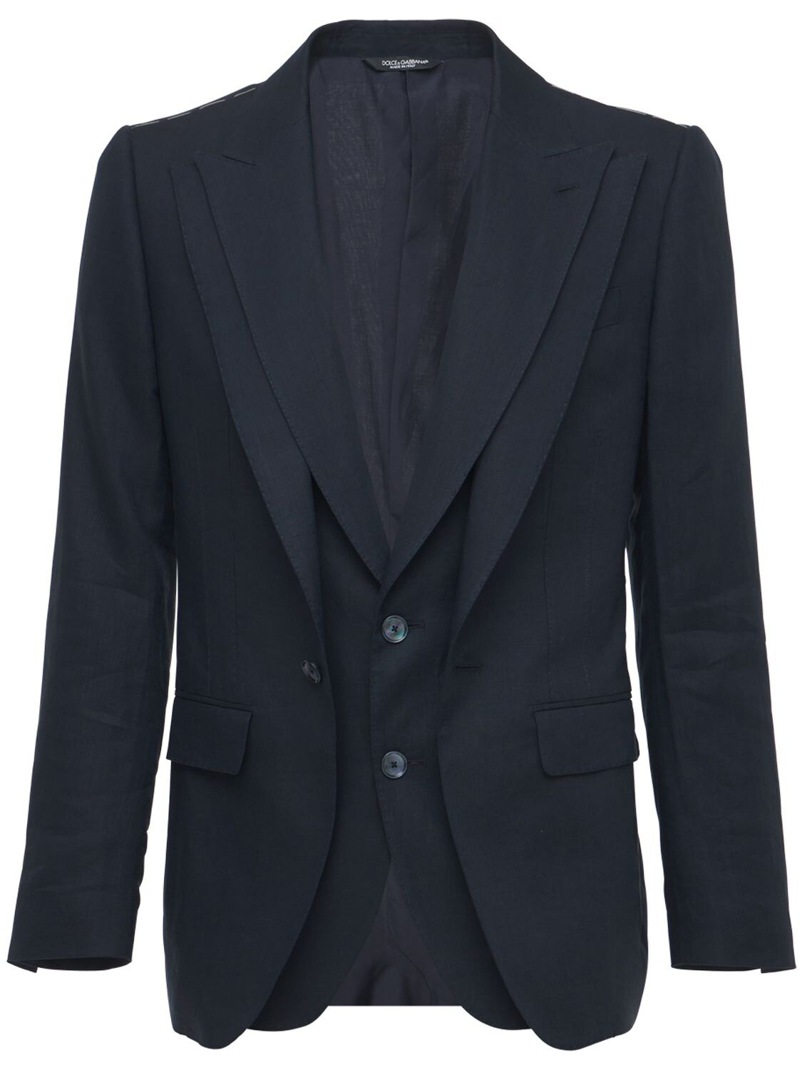 Dolce & Gabbana Linen Jacket In Petroleum | ModeSens