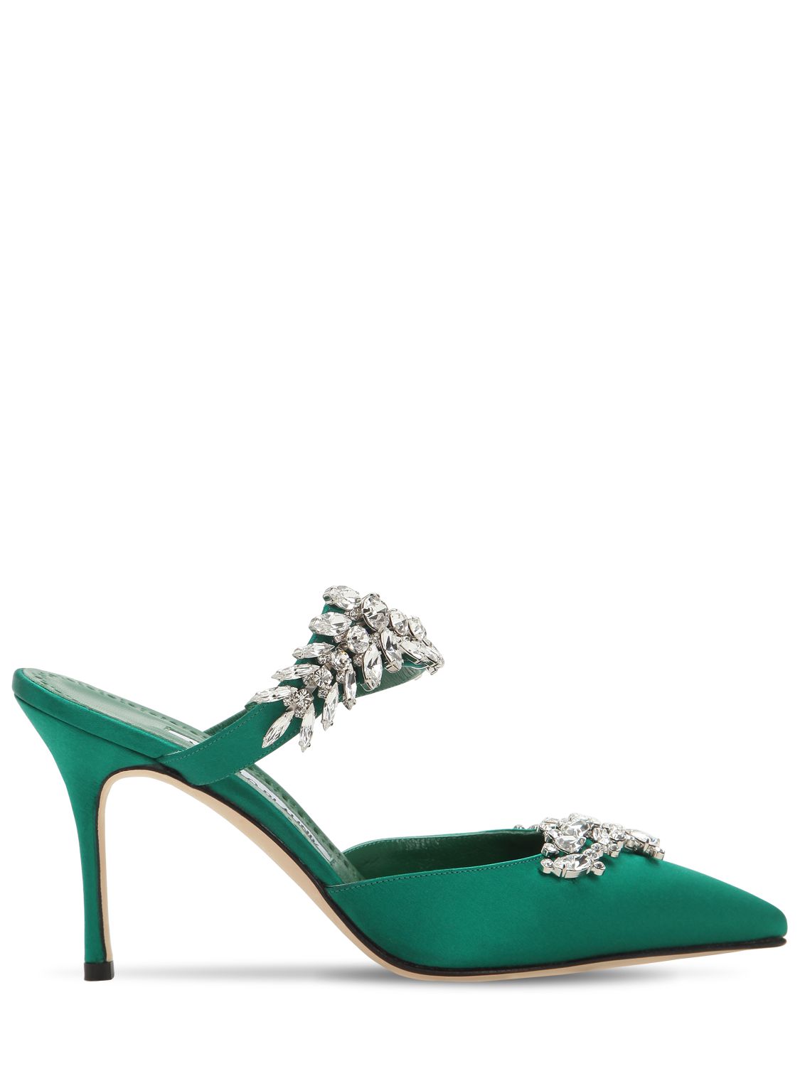 Lurum スワロフスキーサテンミュール 90mm