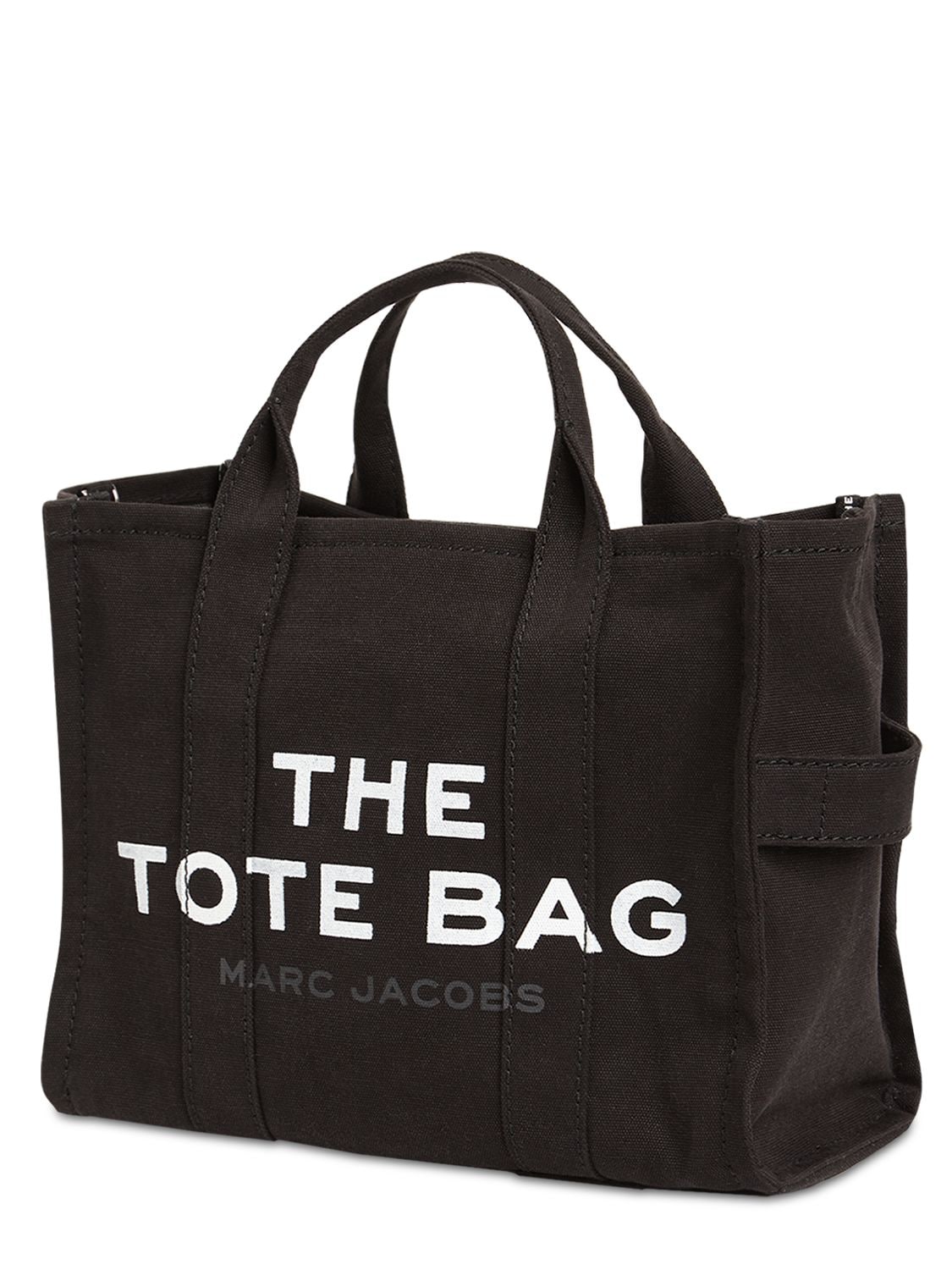 Shop Marc Jacobs The Medium Tote Canvas Bag In Black