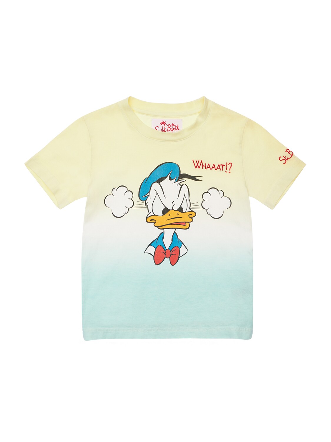Mc2 Saint Barth Kids' Donald Print Cotton Jersey T-shirt In Multicolor