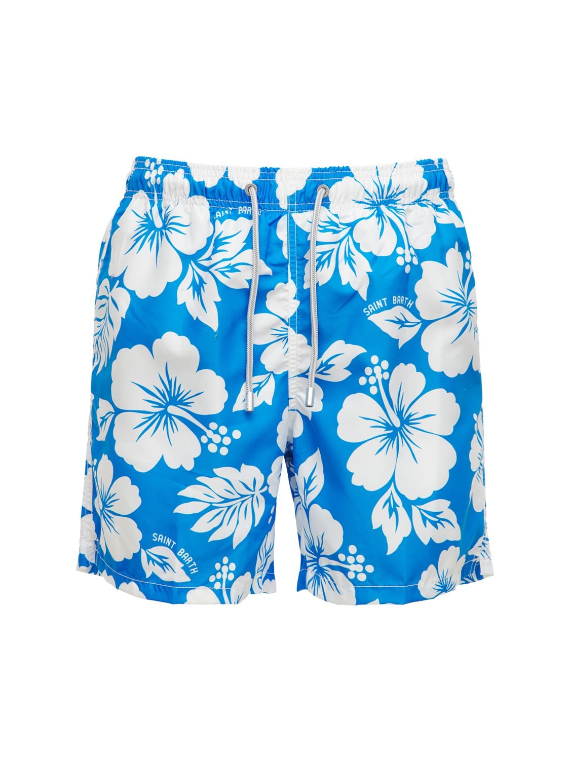 Mc2 Saint Barth Printed Gustavia Hawaii Tech Swim Shorts In Blue | ModeSens