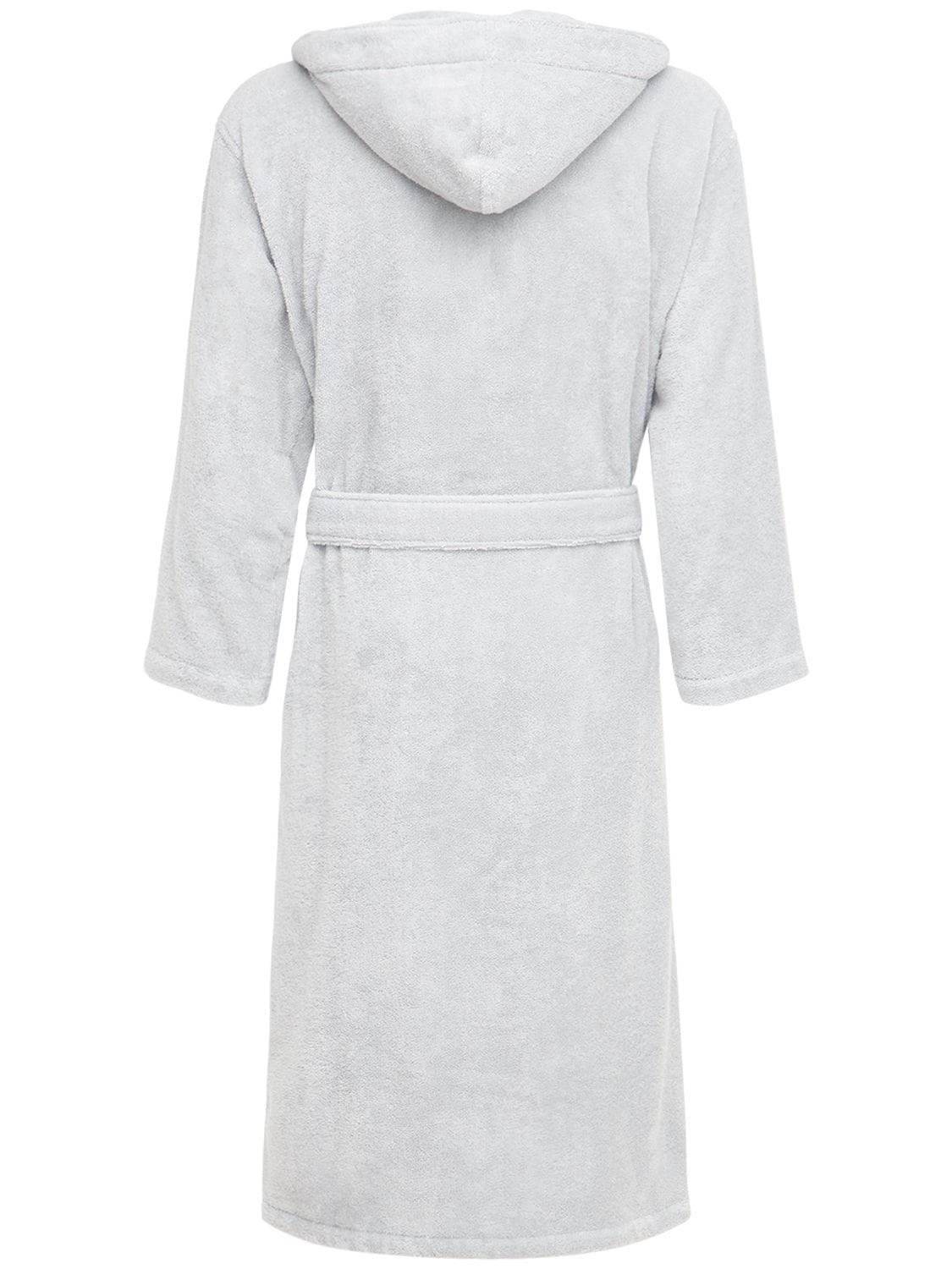 Shop Roberto Cavalli Gold New Cotton Bathrobe In Grey