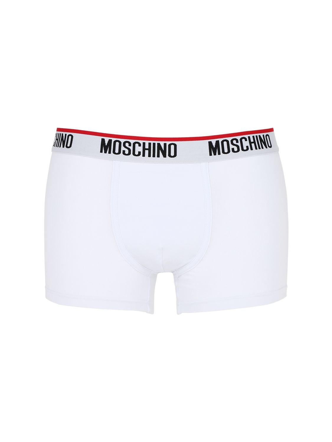 Moschino Underwear - Pack of 2 cotton jersey boxer briefs - White ...