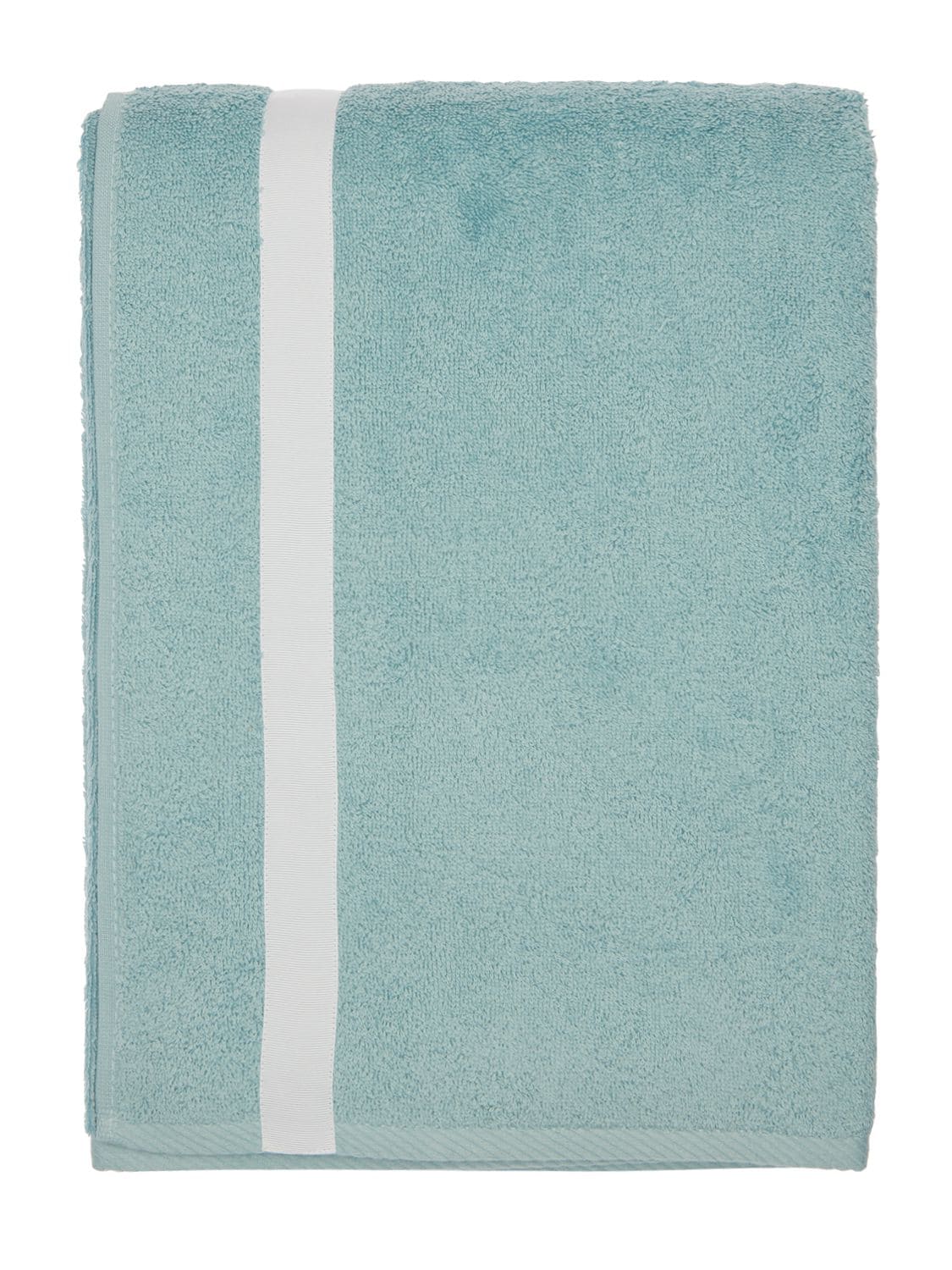 Alessandro Di Marco Cotton Terrycloth Bath Towel In Blue,white