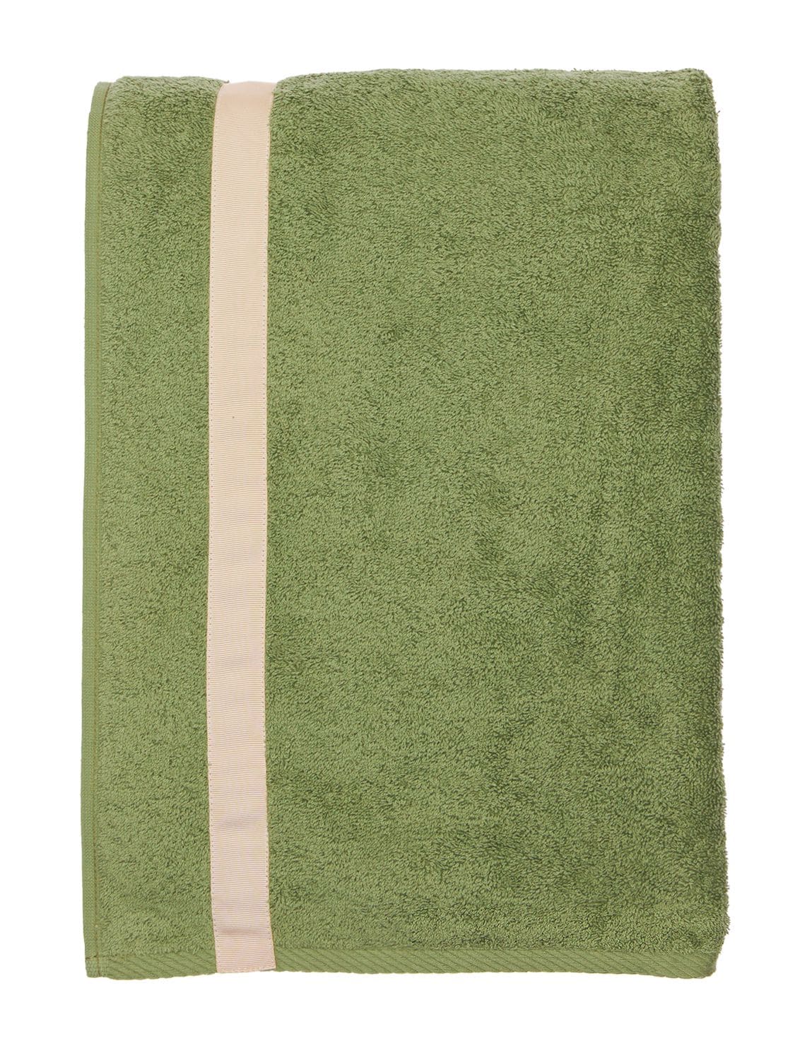 Alessandro Di Marco Cotton Terrycloth Bath Towel In Green