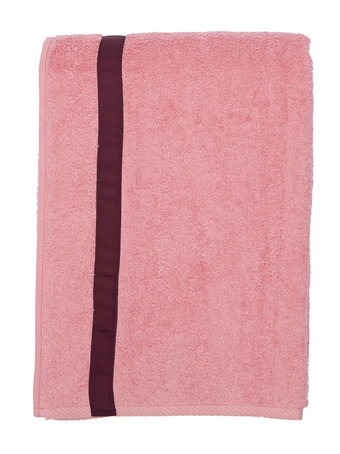 Alessandro Di Marco Cotton Terrycloth Bath Towel In Pink
