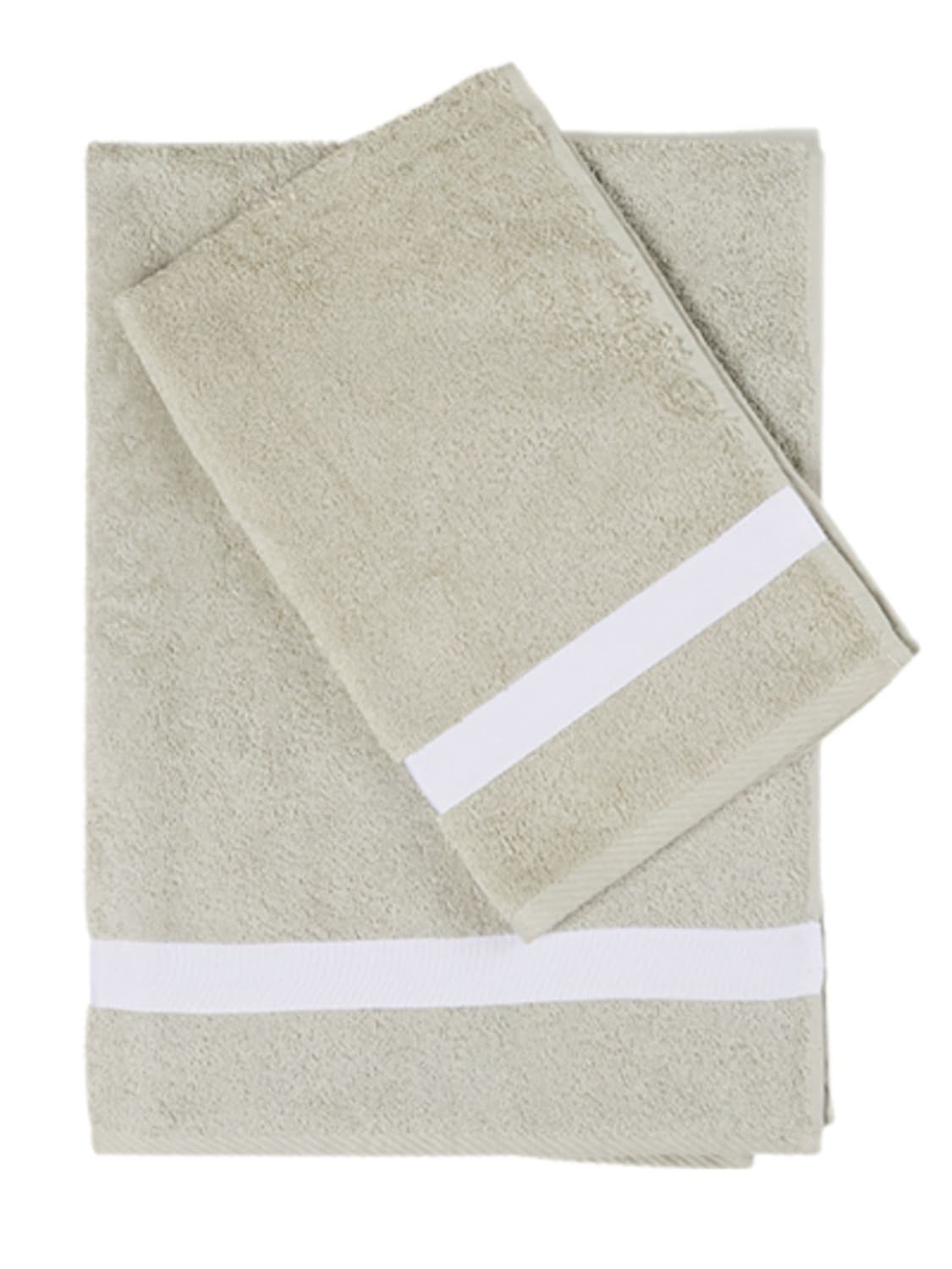 Alessandro Di Marco Set Of 2 Cotton Terrycloth Towels In Grey,white