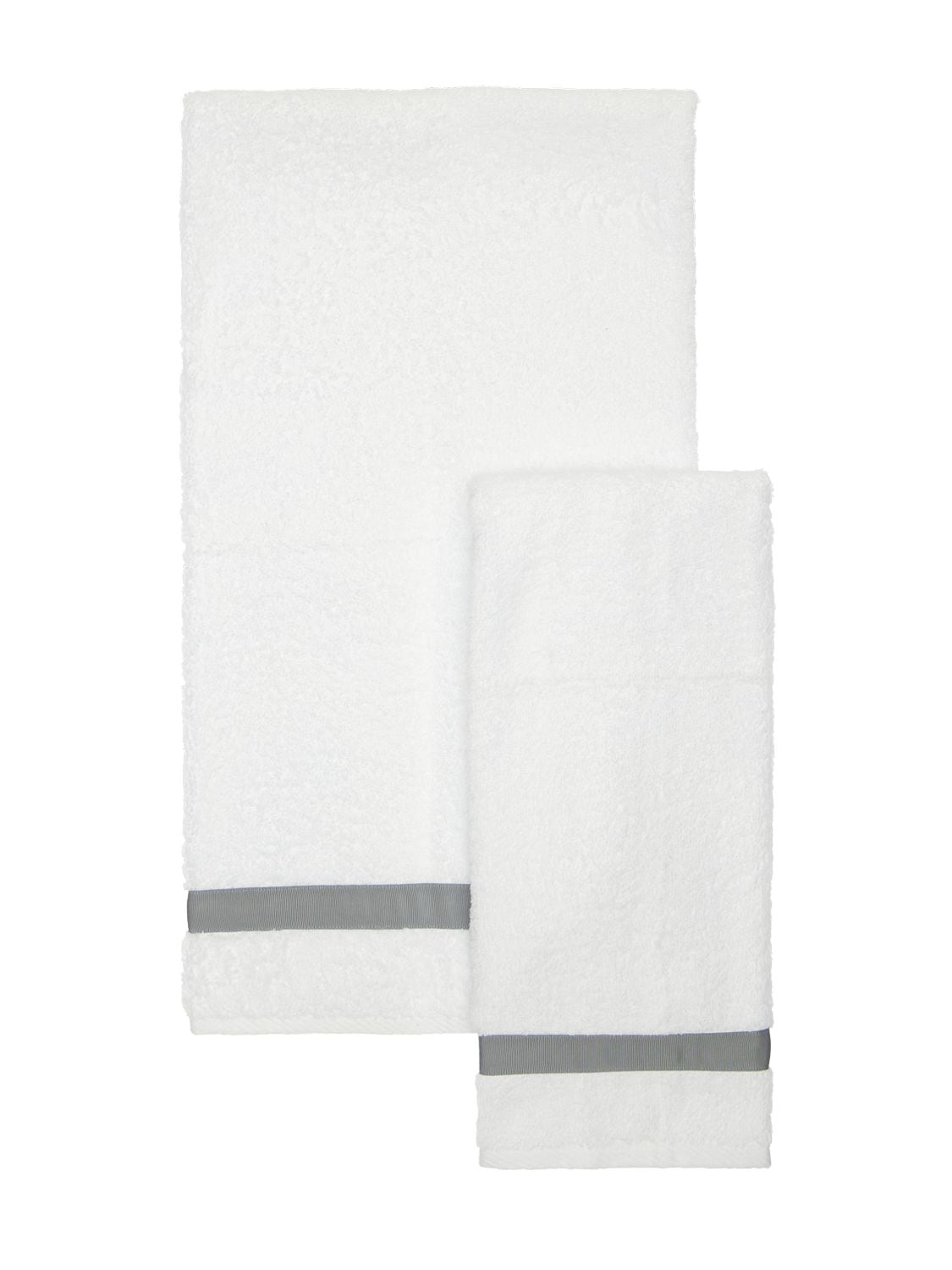 Alessandro Di Marco Set Of 2 Cotton Terrycloth Towels In 白色