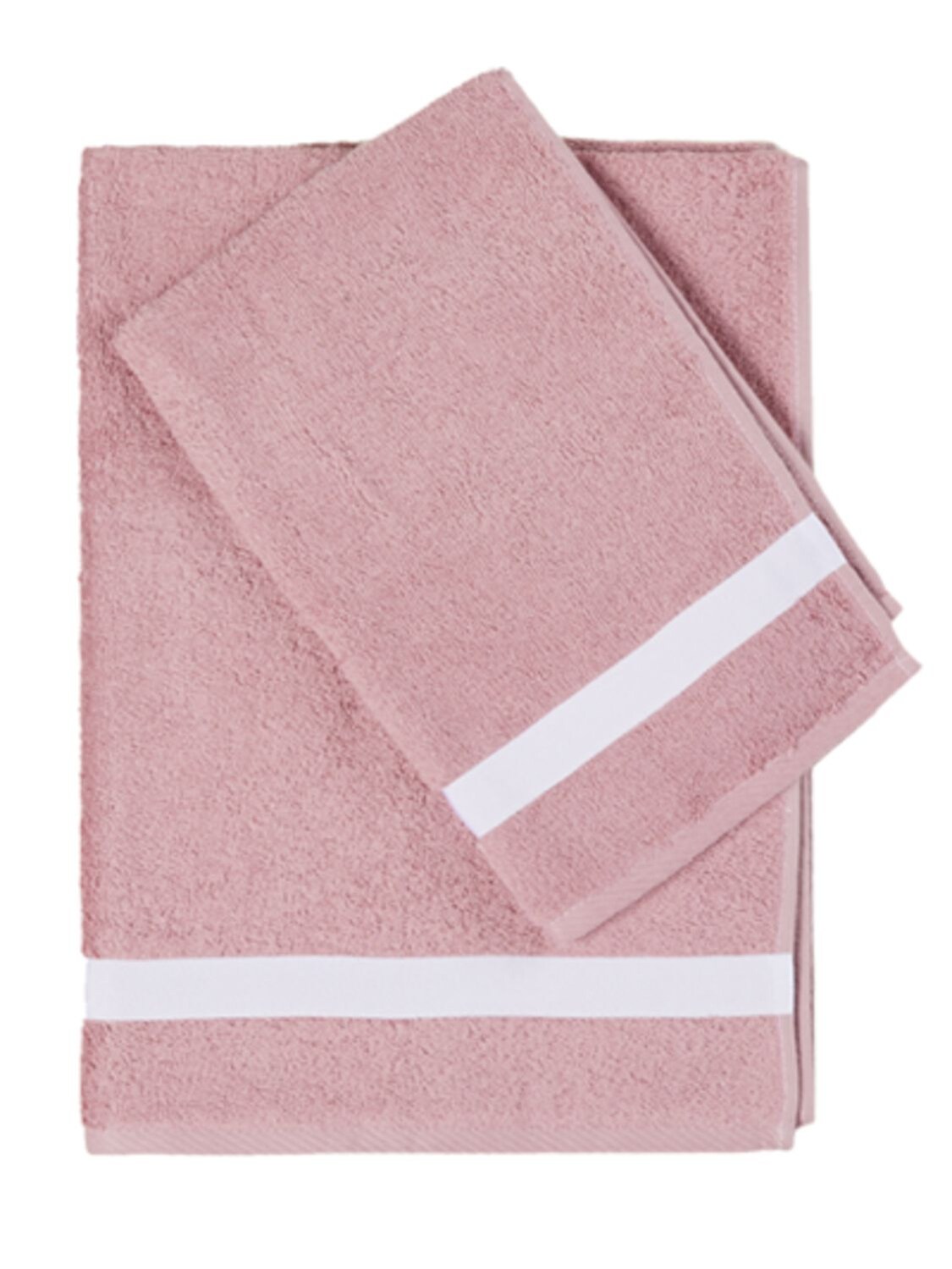 Alessandro Di Marco Set Of 2 Cotton Terrycloth Towels In Pink