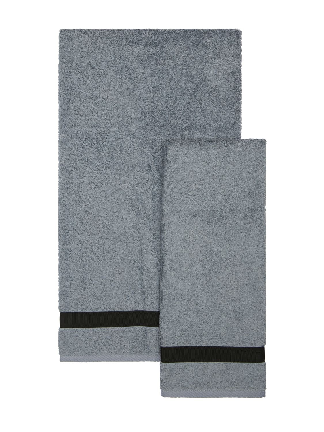 Alessandro Di Marco Set Of 2 Cotton Terrycloth Towels In 蓝色