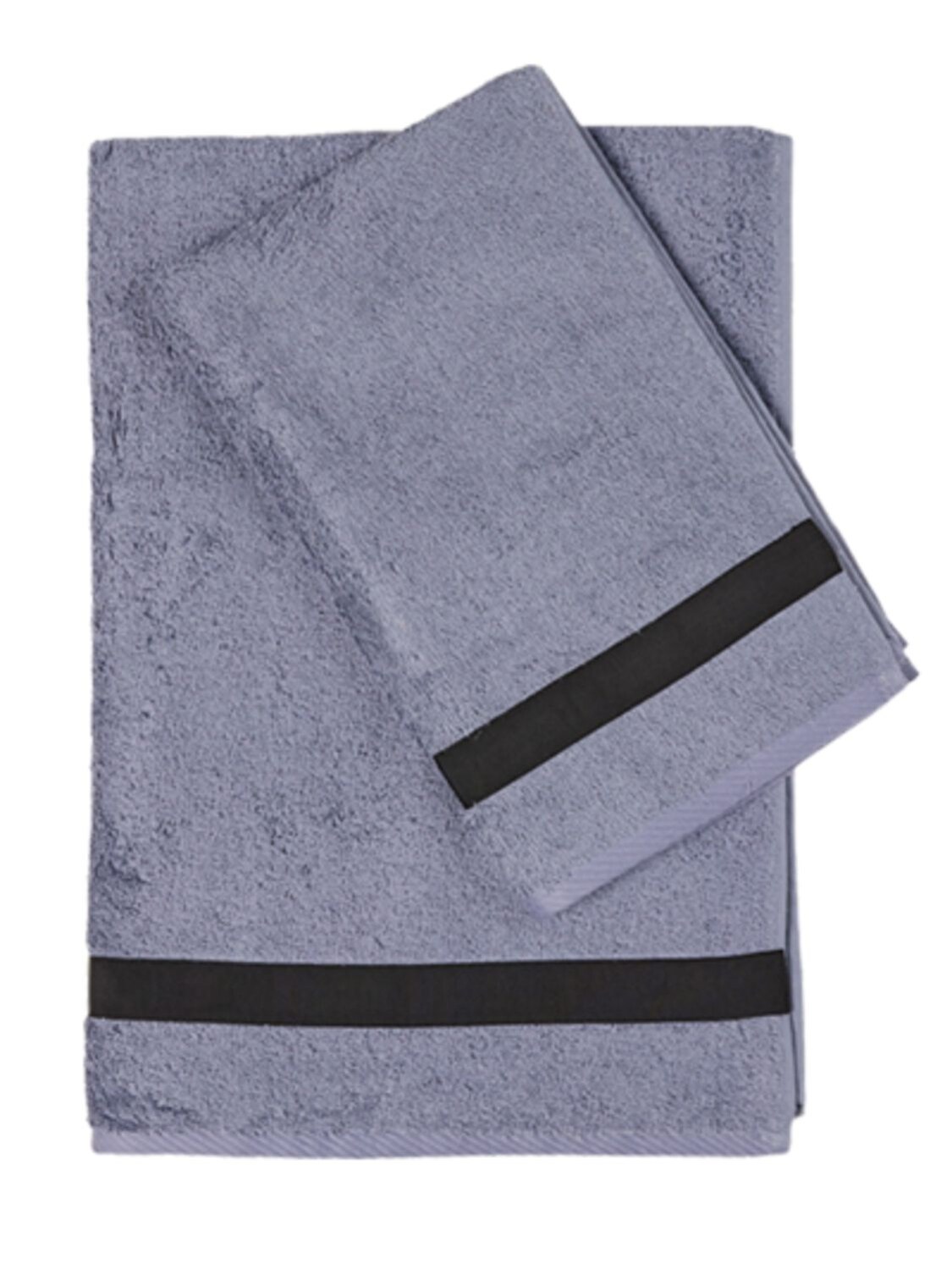 Alessandro Di Marco Set Of 2 Cotton Terrycloth Towels In Blue