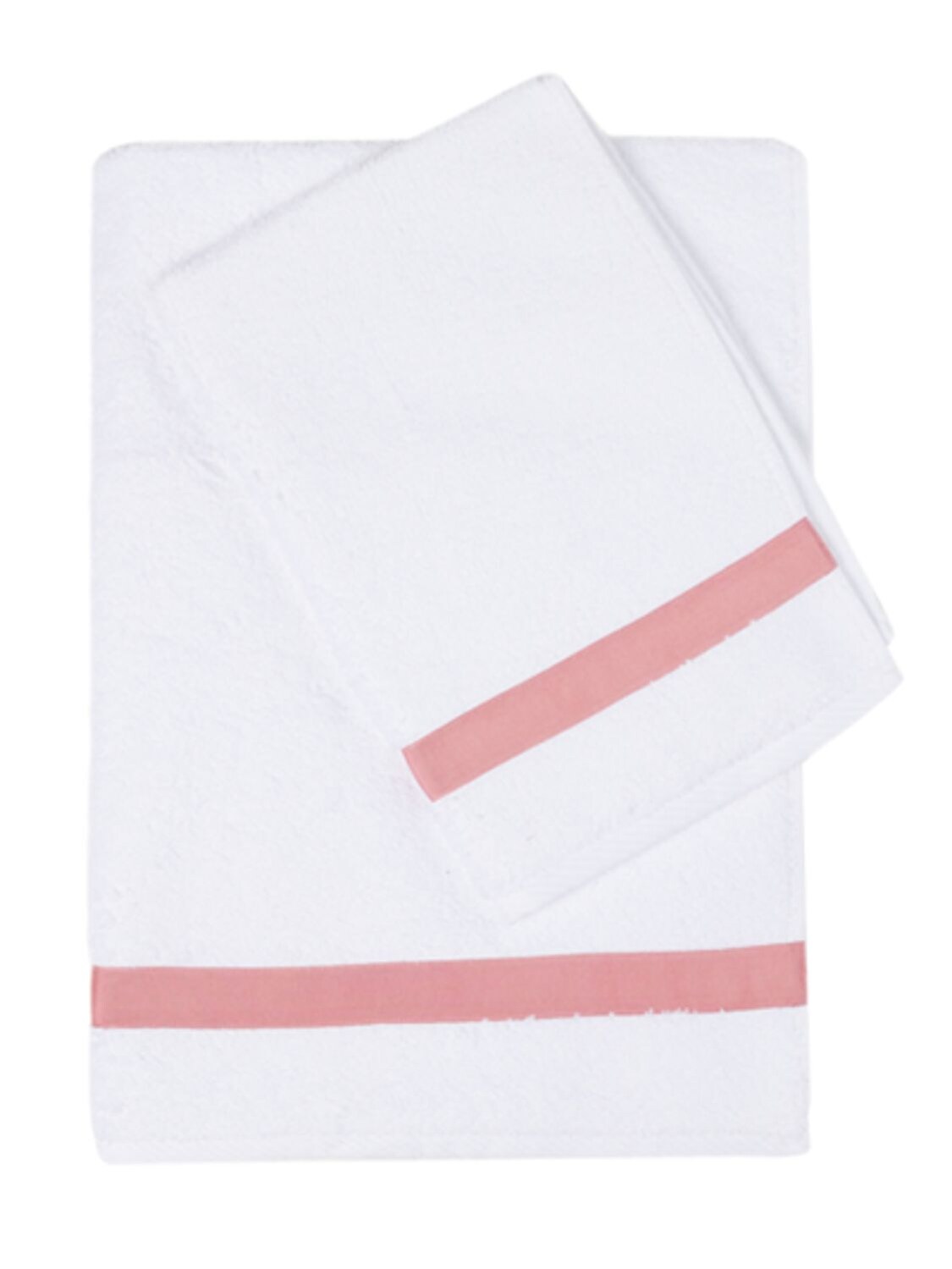 Alessandro Di Marco Set Of 2 Cotton Terrycloth Towels In White