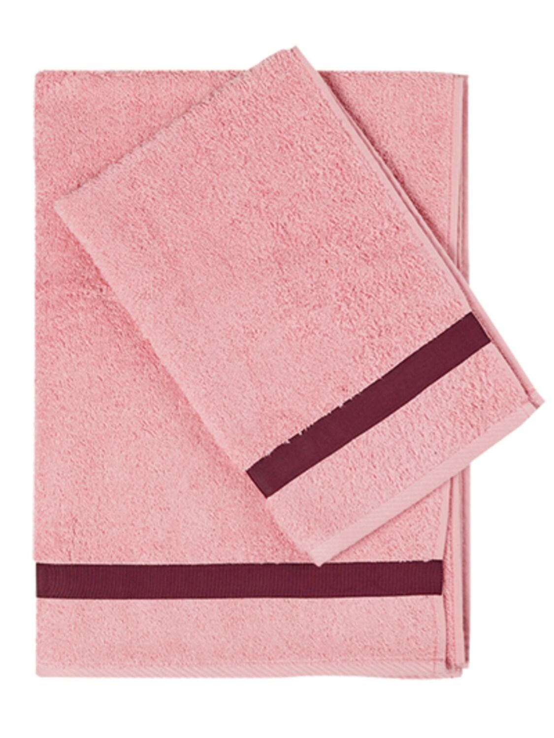 Alessandro Di Marco Set Of 2 Cotton Terrycloth Towels In Pink