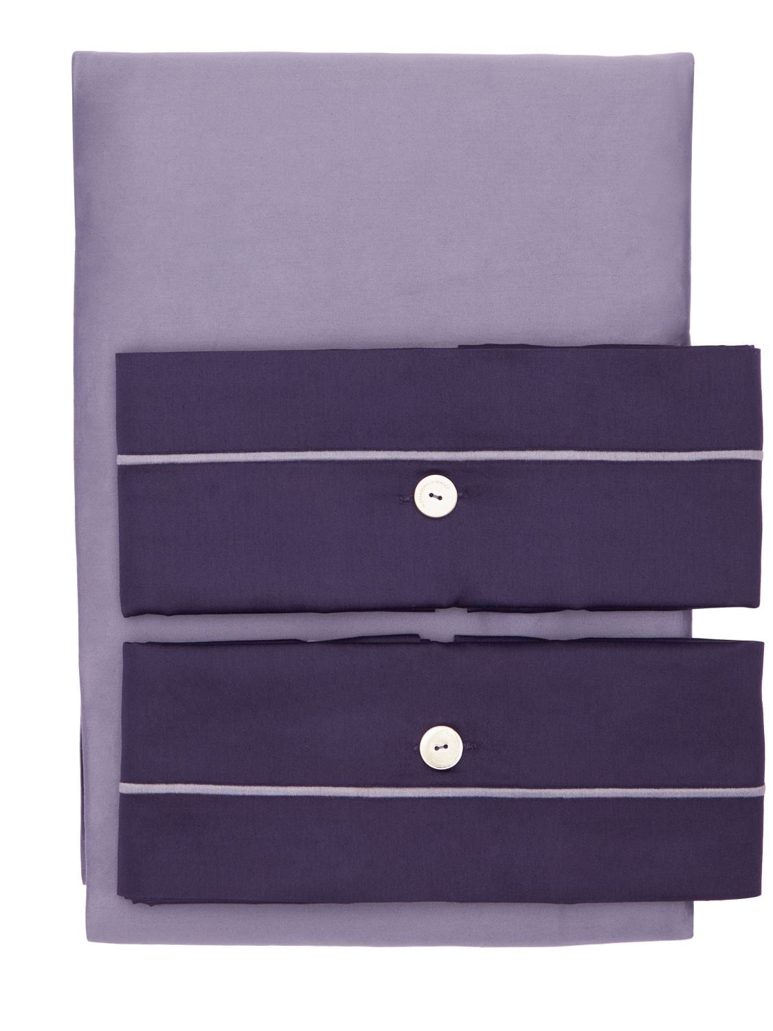 Alessandro Di Marco Cotton Satin Duvet Cover Set In Purple