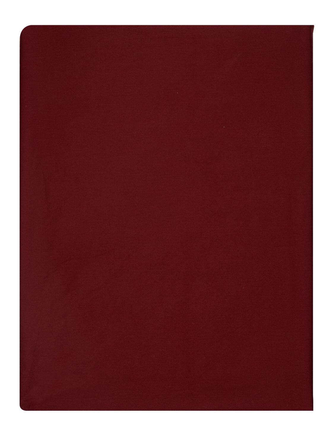 Alessandro Di Marco Cotton Satin Fitted Sheet In Rosso Cardinale