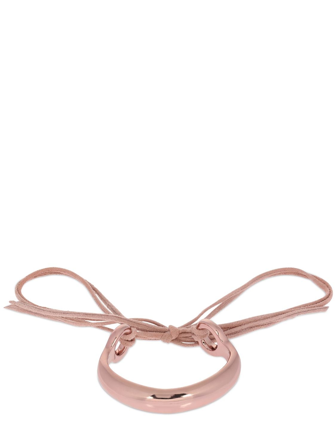 Isabel Marant Hip Color Cuff Bracelet W/ Leather Ties In Pink